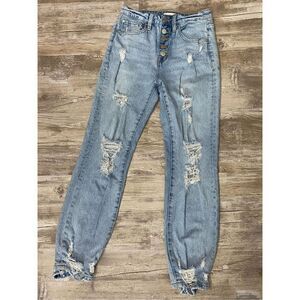 Altar’d State Jeans Distressed High Rise Light Wash Women’s Junior’s Size 3